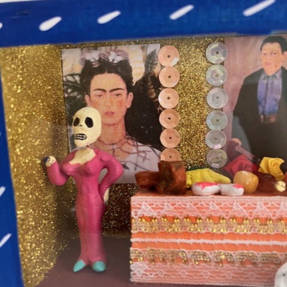 Handcrafted Diorama 'Day of the Dead' Frida Kahlo and Diego Rivera - Picture 5 of 8